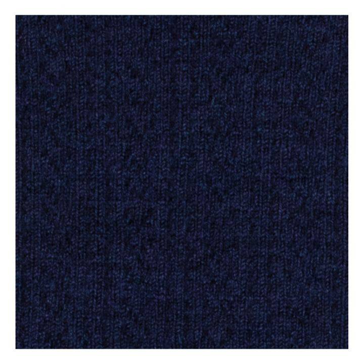 Angelique Pointelle Merino Wool Tights - Midnight Blue - Parkette.