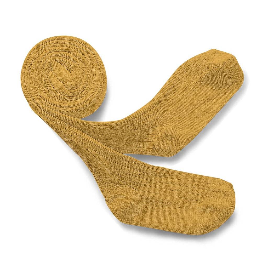 Louise Ribbed Tights - Camomille - Parkette.