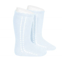 SIDE OPENWORK PERLE KNEE HIGH SOCKS - Parkette.