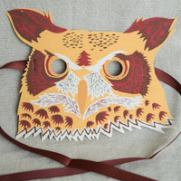 Owl Mask Greeting Card - Parkette.