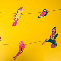 Tropical Birds Sewn Garland - Parkette.