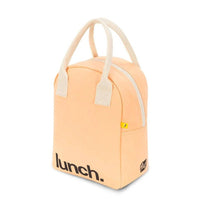Zipper Lunch Bag - 'Lunch' Peach - Parkette.