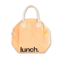 Zipper Lunch Bag - 'Lunch' Peach - Parkette.