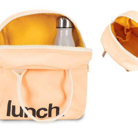 Zipper Lunch Bag - 'Lunch' Peach - Parkette.