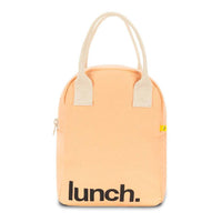 Zipper Lunch Bag - 'Lunch' Peach - Parkette.