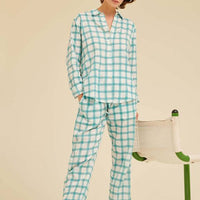 Women's PJ Set - Porcelain Check - Parkette.