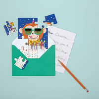 Monkey Cake Puzzle Greeting Card - Parkette.