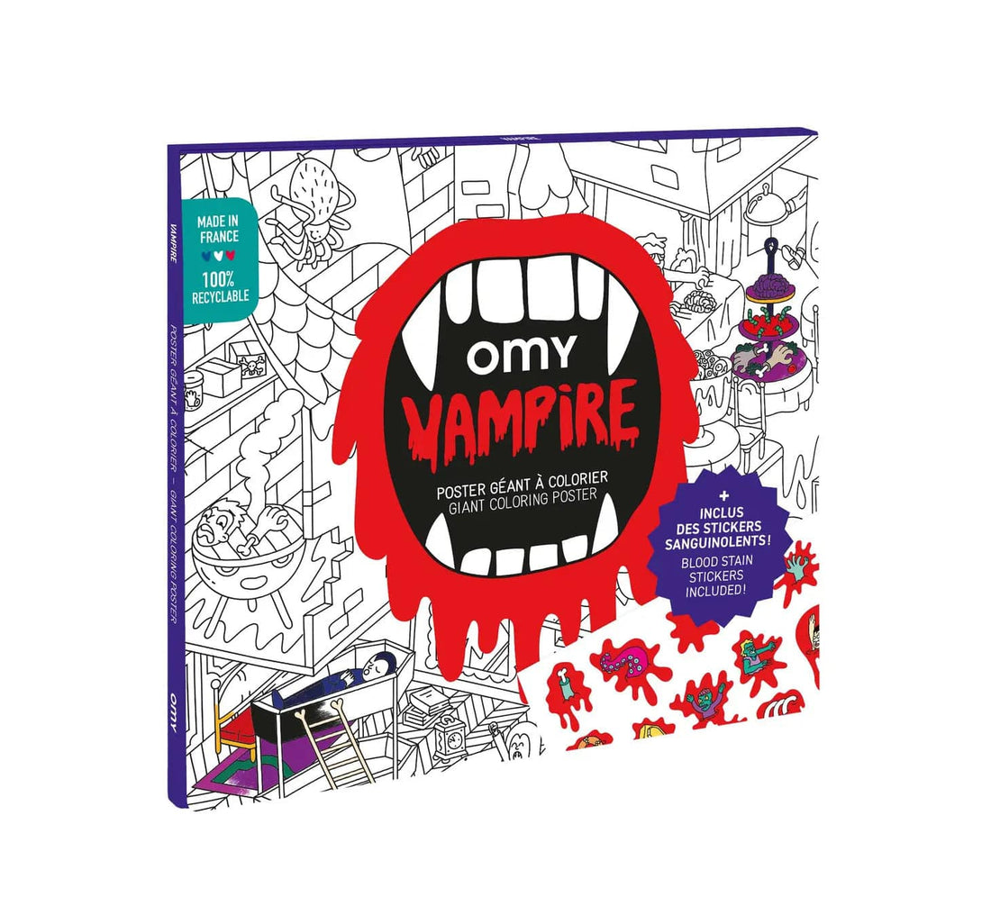 Vampire Giant Colouring Poster + Stickers - Parkette.