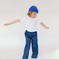 Wide Leg Blue Jeans - Parkette.