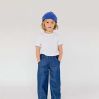 Wide Leg Blue Jeans - Parkette.