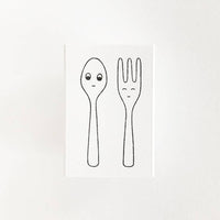 Mini Stamps - Spoon and Fork - Parkette.
