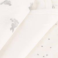Long Sleeved Cotton Wrapover Bodysuits 3-pack - Bunnies - Parkette.
