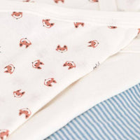 Long Sleeved Cotton Wrapover Bodysuits 3-pack - Foxes - Parkette.