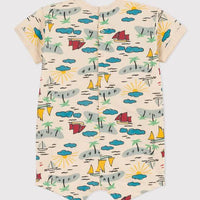 PRINTED JERSEY PLAYSUIT - Parkette.