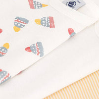 Long Sleeved Cotton Bodysuits 3-Pack - Bonnets - Parkette.