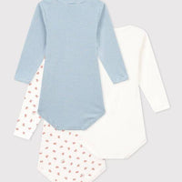 Long Sleeved Cotton Bodysuits 3-pack - Foxes - Parkette.