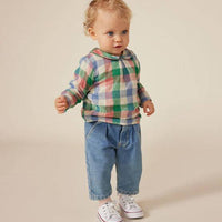 Babies Cotton Gauze Blouse with Collar - Parkette.