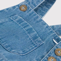 LIGHT DENIM OVERALL SHORTS - Parkette.
