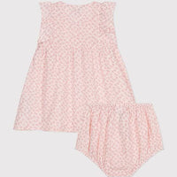 BABIES' COTTON GAUZE SHORT-SLEEVED DRESS AND BLOOMERS - Parkette.