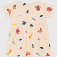 PATTERNED JERSEY SHORT-SLEEVED DRESS - Parkette.