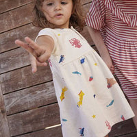 PATTERNED JERSEY SHORT-SLEEVED DRESS - Parkette.