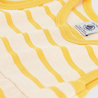 SLEEVELESS STRIPED RIB-KNIT DRESS - Parkette.