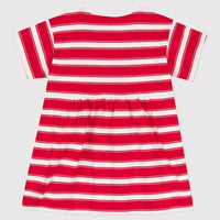 STRIPED SHORT-SLEEVED JERSEY DRESS - Parkette.