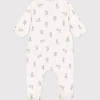 Printed Cotton Sleepsuit - Bunnies - Parkette.