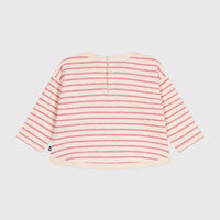 Babies Long Sleeved Tube Knit T Shirt - Pink - Parkette.