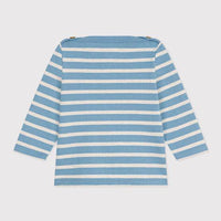 BABIES' THICK JERSEY BRETON TOP - BLUE - Parkette.