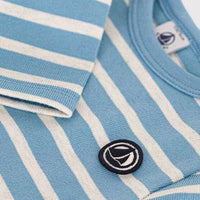 BABIES' THICK JERSEY BRETON TOP - BLUE - Parkette.