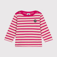 BABIES' THICK COTTON BRETON TOP - PINK - Parkette.