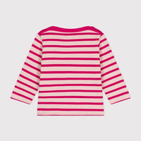 BABIES' THICK COTTON BRETON TOP - PINK - Parkette.