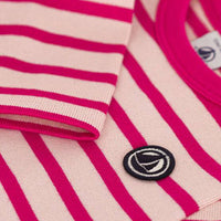 BABIES' THICK COTTON BRETON TOP - PINK - Parkette.