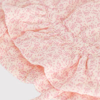 BABIES' PINK FLORAL COTTON GAUZE SUN HAT - Parkette.