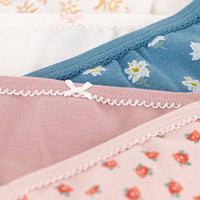 Girls' Flower Cotton Briefs - 5 Pack - Parkette.