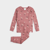 Cherry Print on Jazzberry Ground PJ Set - Parkette.