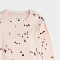 Pond Skating Print on Silver Peony PJ Set - Parkette.