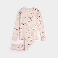Pond Skating Print on Silver Peony PJ Set - Parkette.