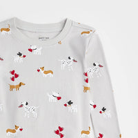 Puppy Love Print on Lunar Rock PJ Set - Parkette.