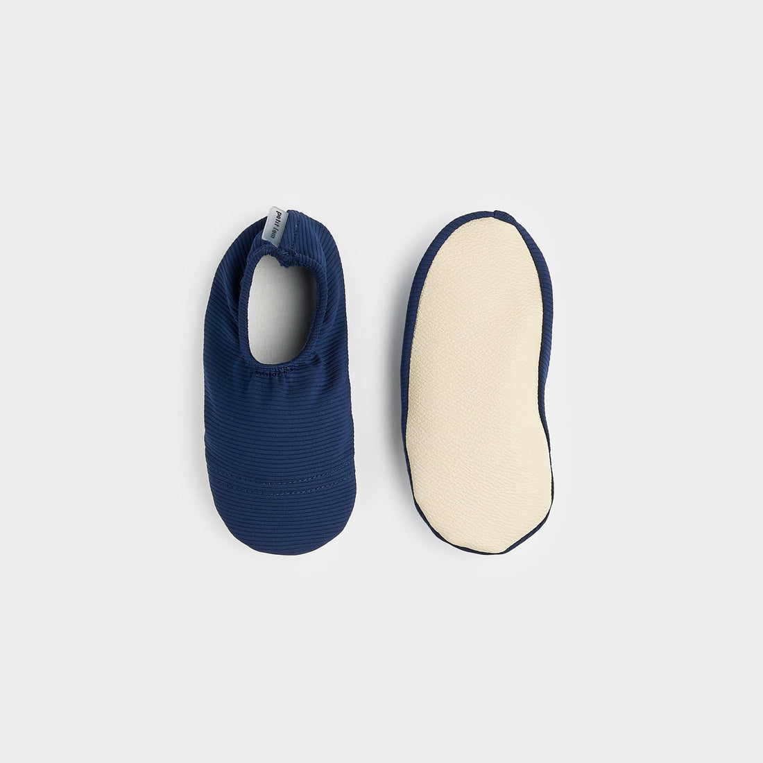 Ribbed Navy Swim Slippers - Parkette.