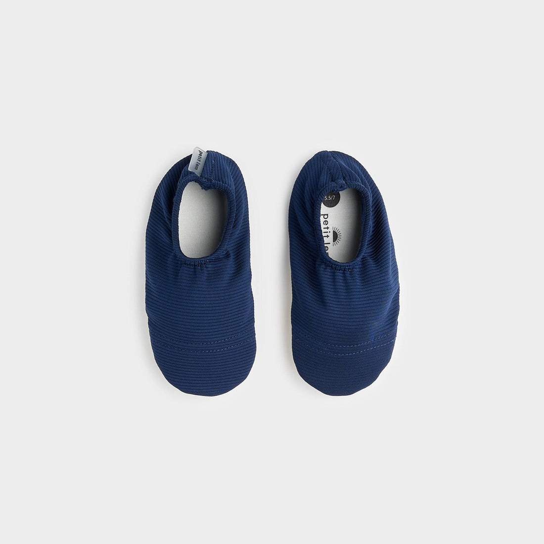 Ribbed Navy Swim Slippers - Parkette.