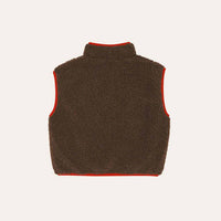 BROWN TEDDY VEST - Parkette.
