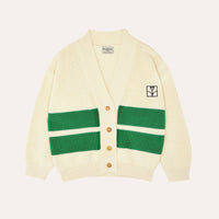 Green Bands Oversized Kids Cardigan - Parkette.
