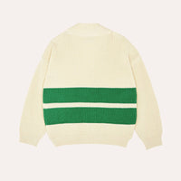 Green Bands Oversized Kids Cardigan - Parkette.