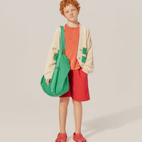 Green Bands Oversized Kids Cardigan - Parkette.