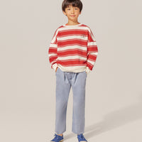 Washed Blue Kids Trousers - Parkette.