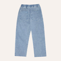 Washed Blue Kids Trousers - Parkette.