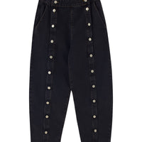 Denim Buttons Trousers - Parkette.