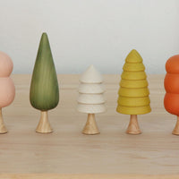 Wooden Colourful Trees - Set of 5 - Parkette.